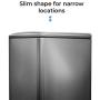 Home Zone Living 13 Gallon Kitchen Trash Can, Dual Compartment Recycle Combo, Slim Stainless Steel, 50 Liter