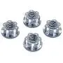 YU-NIYUT 4pcs/Set Metal Self-Locking Nuts M4 Carved Hexagonal Flange Nuts for HSP for D3 D4 1/10 RC Car Accessories Spare Parts, Modification Fun and Professional Choice for RC Lovers