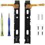 BRHE Left/Right Slider with Flex Cable Fix Part for Nintendo Switch Metal R/L Rail Replacement Parts for NS NX Joy-Con Console (Left&Right)