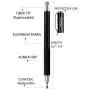 MEKO(TM) (2 Pcs)[2 in 1 Precision Series] Disc Stylus/Styli Bundle with 4 Replaceable Disc Tips, 2 Replaceable Fiber Tips for All Touch Screen Devices - (Black/Blue)