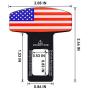 MOCHENT Seat Belt Clip Silencers - Car Seat Belt Alarm Stopper Auto Metal Seat Belt Buckle Insert Plug for All Vehicles Cars 2 Pack (USA Flag)