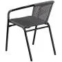Flash Furniture Gray Rattan Indoor-Outdoor Restaurant Stack Chair Flash Furniture Gray Rattan Indoor-Outdoor Restaurant Stack Chair