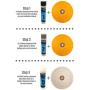 6 Inch Buffing Wheel Kit for Bench Grinder and Drill with 3 Step Hard Metal Polishing Compound