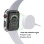 Compatible With Apple Watch Series SE/6/5/4 44mm Case With Screen Protector, Tempered Glass Matte Hard PC Cover, Black