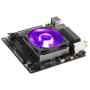 Cooler Master MasterAir G200P RGB Low-Profile CPU Air Cooler, 39.4 mm Ultra-Low-Profile Heatsink, Two C-Shaped Heatpipe, 92mm PWM Fan, RGB Lighting for AMD Ryzen/Intel LGA1151