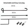 Premium Garden Flag Stand Pole Holder Metal Powder-Coated Weather-Proof with one Tiger Clip and Two Spring Stoppers Without Flag