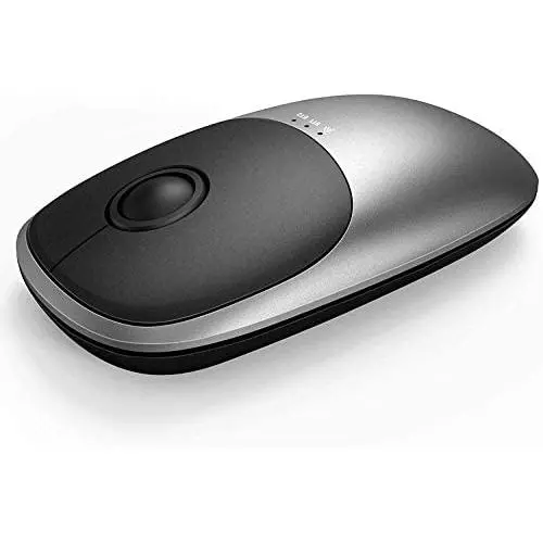 Wireless Mouse 2.4G Jelly Comb Bluetooth Mouse with USB Receiver Ultra Thin Computer Mouse with 3 Adjustable DPI 1000/1600/2400 Metal Mouse -Black and Sliver Wireless Mouse 2.4G Jelly Comb Bluetooth Mouse with USB Receiver Ultra Thin Computer Mouse with 3 Adjustable DPI 1000/1600/2400 Metal Mouse -Black and Sliver