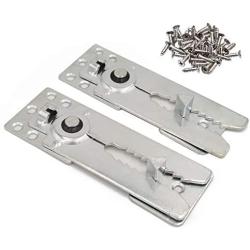 Logentic Sectional Sofa Connectors, 2 Pack Metal Snap Couch Connectors with Mounting Screws