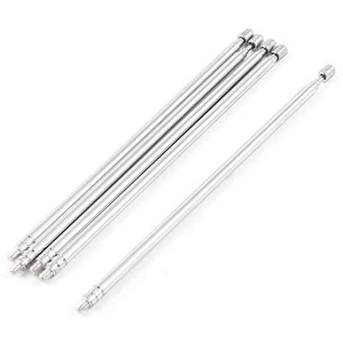5 Pcs Universal Telescopic Metal Long Antenna， for Remote Control Accessory Childrens Electric Ride on Toys RC Car Replacement Parts