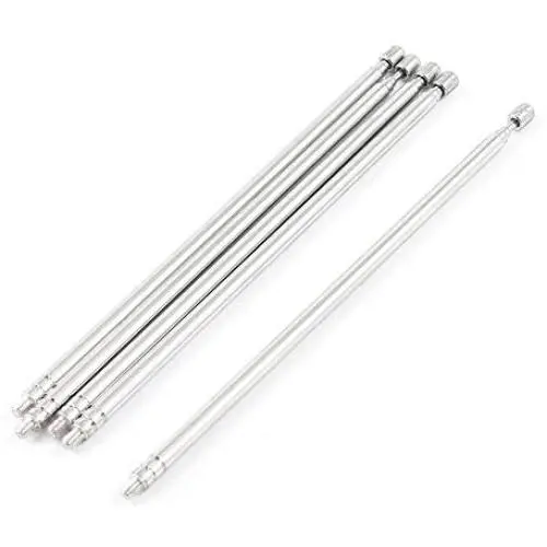 5 Pcs Universal Telescopic Metal Long Antenna， for Remote Control Accessory Childrens Electric Ride on Toys RC Car Replacement Parts