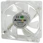 Autolizer Sleeve Bearing 80mm Silent Cooling Fan for Computer PC Cases - High Airflow, Quite, and Transparent Clear (Green Quad 4-LEDs) - 2 Years Warranty