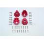 GPM for Traxxas TRX-4 Trail Defender Crawler Upgrade Parts Aluminum Outer Portal Drive Housing (Front and Rear) - 4Pcs Set Red