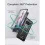 YOUMAKER Kickstand Case for Galaxy S10 Plus, Built-in Screen Protector Work with Fingerprint ID Full Body Heavy Duty Protection Shockproof Cover for Samsung Galaxy S10+ Plus 6.4 inch - Black