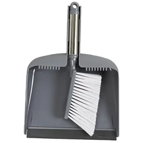 Evriholder Sophisti-Clean Stainless Steel Dustpan and Brush, Silver Evriholder Sophisti-Clean Stainless Steel Dustpan and Brush, Silver