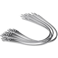 20'' Supreme 316 Stainless Steel Cable Zip Ties, 150 lb, (100 Piece)