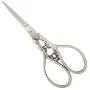 Vintage European Style Scissors Silver Auspicious Clouds Pattern Scissors Shears for Embroidery Sharp Small Craft DIY Cutting Supplies, 4.3 inch