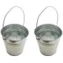 Set of 2-Galvanized Metal Pail Buckets Size: 6'' Tall X 7-3/4'' Diam Set of 2-Galvanized Metal Pail Buckets Size: 6'' Tall X 7-3/4'' Diam