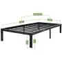 45MinST 14 Inch Reinforced Platform Bed Frame/3500lbs Heavy Duty/Easy Assembly Mattress Foundation/Steel Slat/Noise Free/No Box Spring Needed, Twin