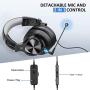 OneOdio Computer Headsets with Microphone - PC Gaming Headphones with Microphone & in-Line Control Mute for Office Zoom Skype Conference Phone Call Laptop Gaming PS4 Online
