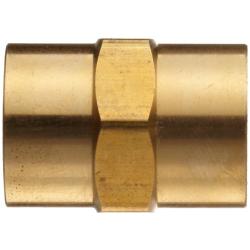 Anderson Metals - 56103-04 Brass Pipe Fitting, Coupling, 1/4'' x 1/4'' Female Pipe