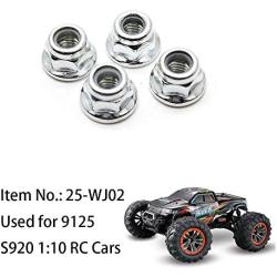 GDOOL 1:10 1/10 9125 RC Trucks Car Spare Parts Replacement Accessories Tires Wheels Locknut Accessory Spare Parts 25-WJ02 for High Speed 9125 RC Cars S920 RC Trucks (4 PCS)