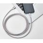 Amazon Basics Double Braided Nylon USB-C to USB-A 2.0 Fast Charging Cable, 3A - 10-Foot, Silver