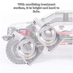 2Pcs RC Rear Carrier, Rear Axle Hub Carrier Metal Toy Car Back Carrier RC Model Parts(Titanium)