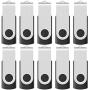 [Not 128GB ] Enfain 10 Pack Small Capacity 128 MB USB Flash Drive Bulk 128MB Thumb Drives in Black, with LED Indicator, 12 x Removable White Labels for Marking Contents Loaded