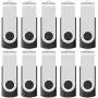 [Not 128GB ] Enfain 10 Pack Small Capacity 128 MB USB Flash Drive Bulk 128MB Thumb Drives in Black, with LED Indicator, 12 x Removable White Labels for Marking Contents Loaded