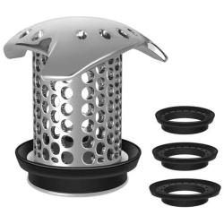 LEKEYE Drain Hair Catcher Stainless Steel Drain Protector/Strainer Easy Clean Hair Trap for Shower Drain