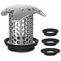 LEKEYE Drain Hair Catcher Stainless Steel Drain Protector/Strainer Easy Clean Hair Trap for Shower Drain