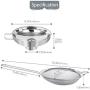 AIEVE Canning Funnel, Fine Mesh Strainer Sieve and Stainless Steel Funnel Kitchen Funnel Metal Funnel for Wide and Regular Jars Whippers and Transferring Liquid and Dry Ingredients