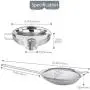 AIEVE Canning Funnel, Fine Mesh Strainer Sieve and Stainless Steel Funnel Kitchen Funnel Metal Funnel for Wide and Regular Jars Whippers and Transferring Liquid and Dry Ingredients