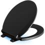 KOHLER 75796-0 Cachet Nightlight Quiet-Close with Grip-Tight Toilet Seat