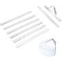 Nose Bridge Wire for Mask Premium Aluminum Metal Nose Strip Clip Piece Flat Flexible Bendable Nose Wire Without Non Adhesive Sew in Sewable for Handmade Cotton Fabric Cloth Sewing Mask (50pcs)