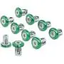 NRG Innovations FW-100GN 10PCs 20MM Wide Fender Washer + Bolt Kit (Rivets for Metal, Green Washer, Silver Bolt)