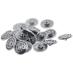 LoveinDIY 20 Pieces Vintage Metal Shank Button Exquisite Craft Viking Buttons for Blazer, Suits, Sport Coat, Uniform, Jacket - 17mm Celtic Knot