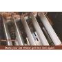 QuliMetal 7620 17.5 Inches Flavor Bars for Weber Genesis 300 Grill Parts, Genesis E310 E320 E330 S310 S330 EP-310 EP-320 EP-330 Grills (with Front Control Knobs), Stainless Steel Heat Plate