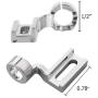 Quilting Ruler Foot Presser Free-Motion Round Ruler Foot High Shank-Open Toe Sewing Machine Parts for Horizontal Rotary Hook Models (6 mm Maximum Width)