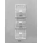 Designstyles Wall Hanging 3 Tier File Holder - Wall Mounted Metal Wire Magazine Rack - Office Folder Organizer with Name Tag Slot, White