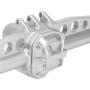 Dilwe RC Front Rear Axle, Metal Front Axle Axle Shell Upgrade Parts Accessory Compatible with SCX10 III 1/10 RC Car Model(Silver)