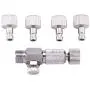Garosa Metal Airbrush Coupler Professional Lightweight Airbrush Quick Release Plug Coupling Disconnect Coupler with 4pcs Fittings