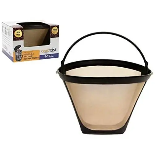 GoldTone Brand Reusable No.4 Cone Style Replacement Coffee Filter replaces your Cuisinart Permanent Coffee Filter for Machines and Brewers (1 Pack)