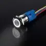 ESUPPORT 16mm 12V 3A Car White Light Angel Eye Metal Push Button Switch Socket ESUPPORT 16mm 12V 3A Car White Light Angel Eye Metal Push Button Switch Socket