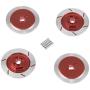 4PCS Alloy Metal Wheel Rim Brake Disc Hex 12mm Diameter 32mm for HSP 1:10 RC Car Truck Redcat Himoto Racing Spare Parts, Cojoys (Red)