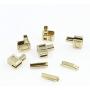 20 Sets #5 Zipper Latch Slider Retainer Metal Insertion Pin Zipper Bottom Gold Zipper Stopper for Brass Zipper Repair Leekayer