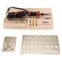 Create Image - Wood Burning Kit - Gourd Pyrography Pen Kit and Woodburner Tool - Dual Temperature Control, 21 PCS Soldering Brass Tips - Free Stencil, Stand and Carrying Case