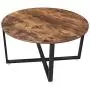 VASAGLE ALINRU Round Coffee Table, Industrial Style Cocktail Table, Durable Metal Frame, Easy to Assemble, for Living Room, Rustic Brown ULCT88X VASAGLE ALINRU Round Coffee Table, Industrial Style Cocktail Table, Durable Metal Frame, Easy to Assemble, for Living Room, Rustic Brown ULCT88X
