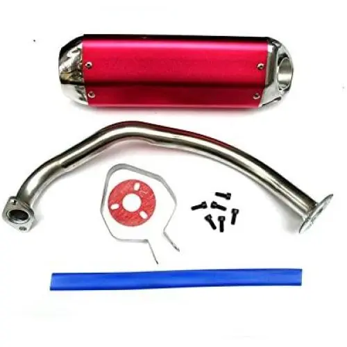 NEW! High Performance Exhaust System Muffler for GY6 50cc-400cc 4 Stroke Scooters ATV Go Kart (Red) NEW! High Performance Exhaust System Muffler for GY6 50cc-400cc 4 Stroke Scooters ATV Go Kart (Red)