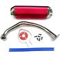 NEW! High Performance Exhaust System Muffler for GY6 50cc-400cc 4 Stroke Scooters ATV Go Kart (Red)